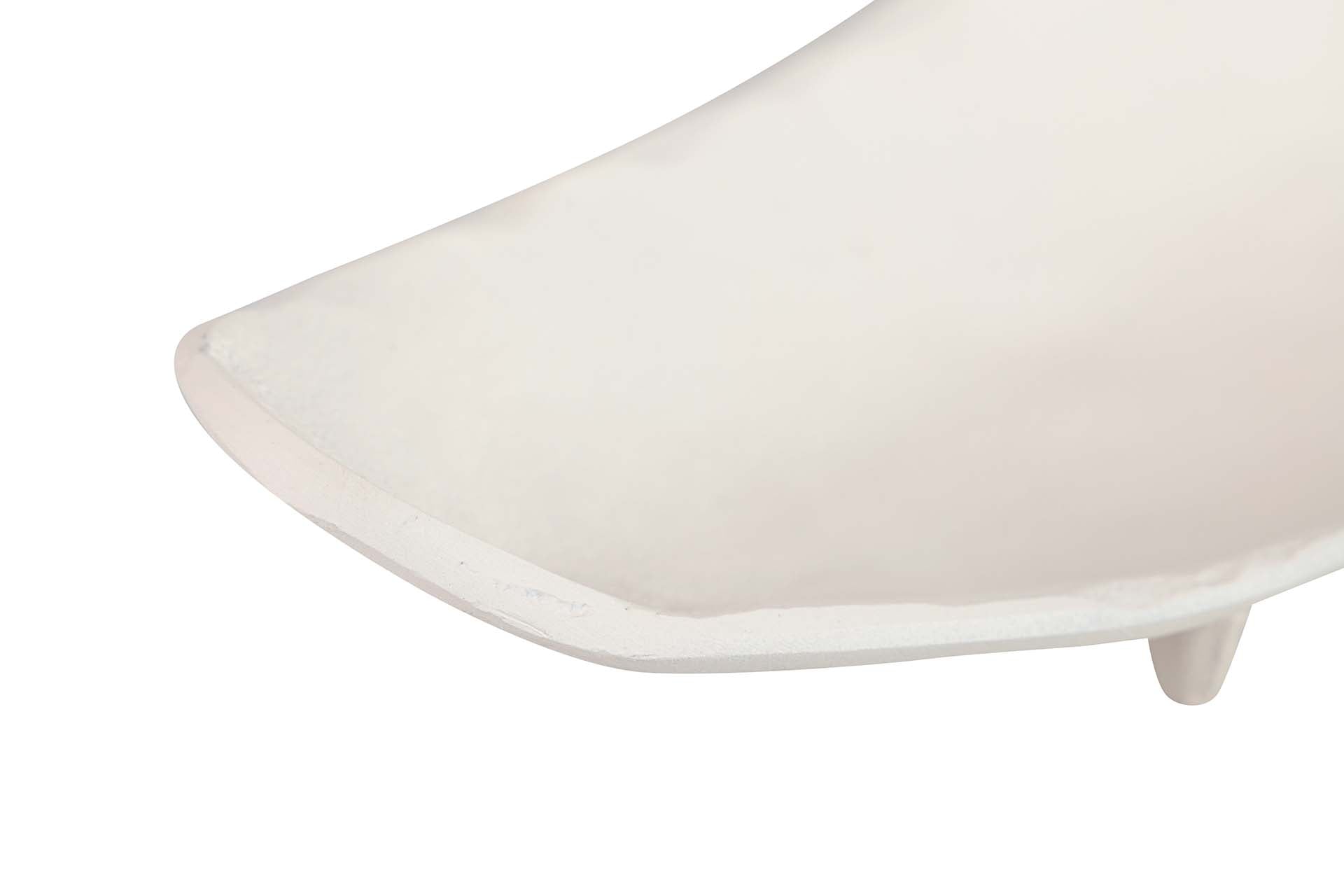 CENTRO DE MESA DE ALUMÍNIO BRANCO 47x14x6 CM