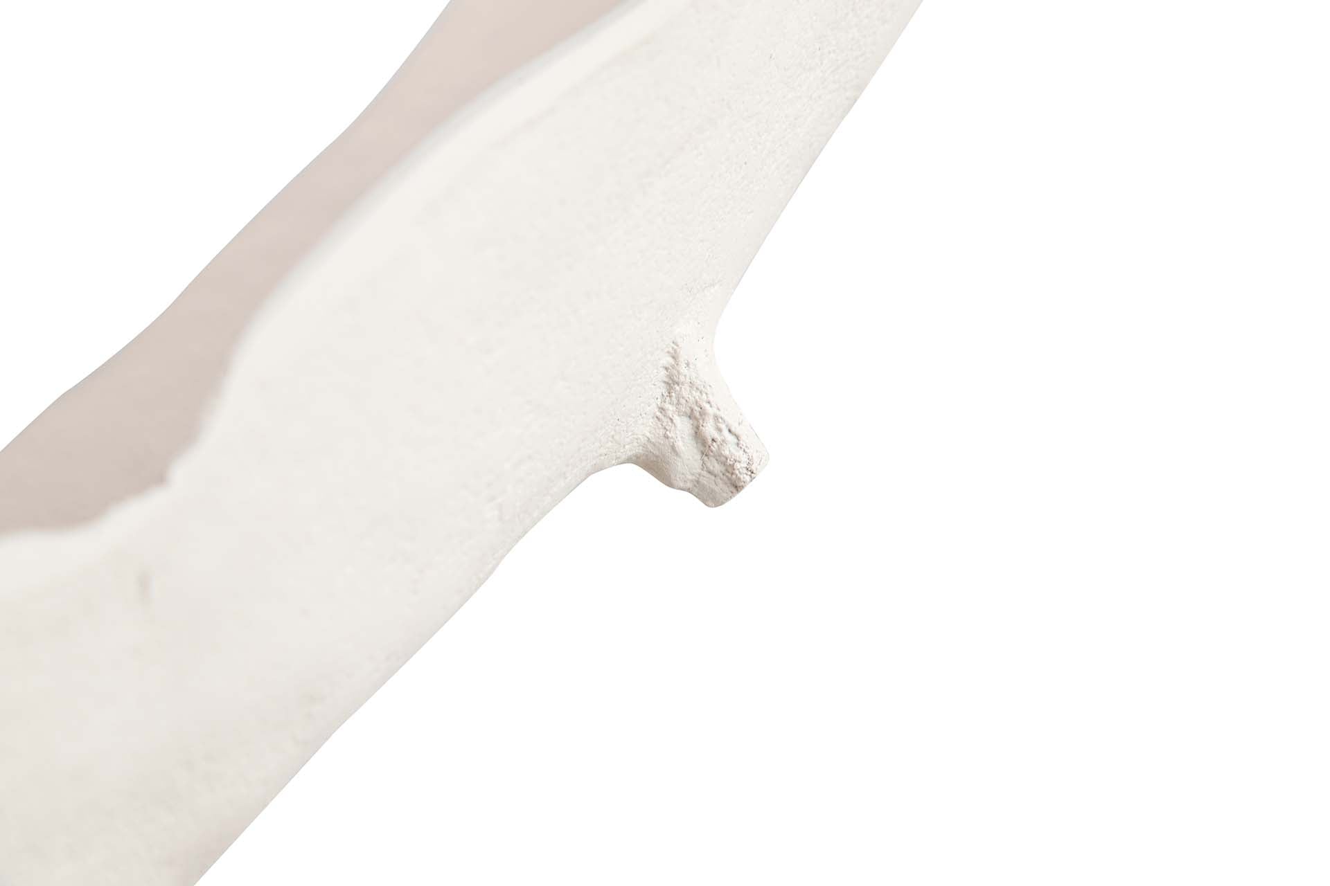 CENTRO DE MESA DE ALUMÍNIO BRANCO 47x14x6 CM