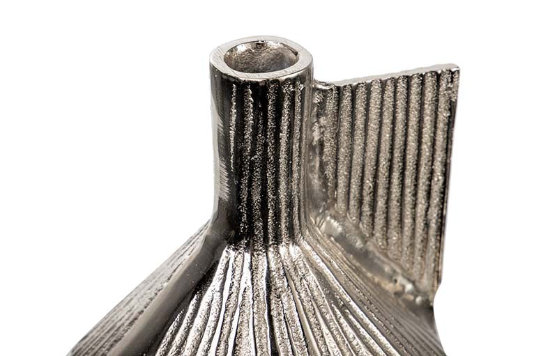 JARRON ALUMINIO PLATEADO 30x15x15 CM