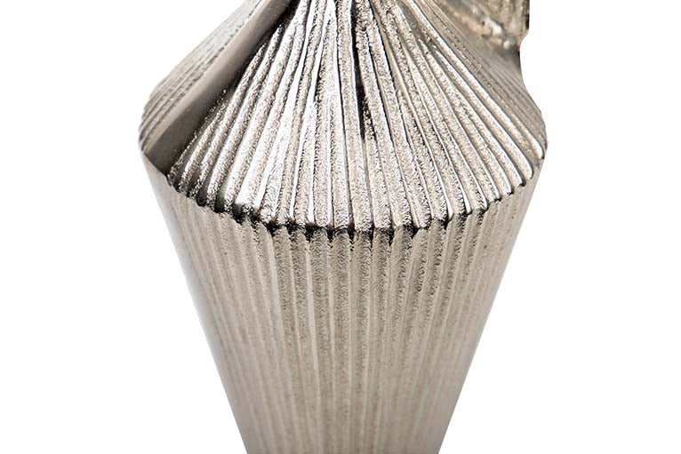 JARRON ALUMINIO PLATEADO 30x15x15 CM