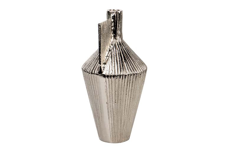 JARRON ALUMINIO PLATEADO 30x15x15 CM