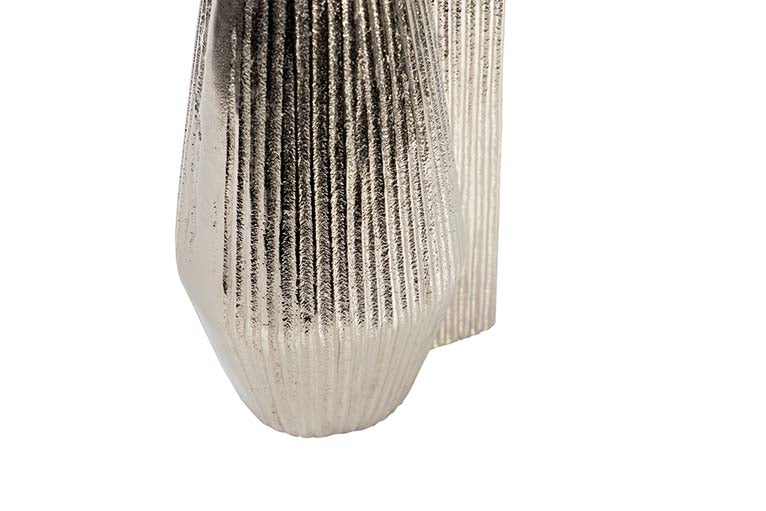JARRON ALUMINIO PLATEADO 14x11x39 CM