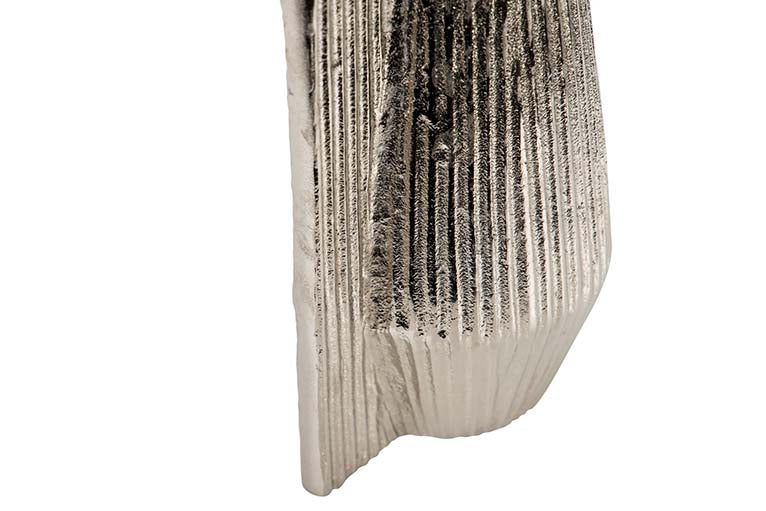 JARRON ALUMINIO PLATEADO 14x11x39 CM