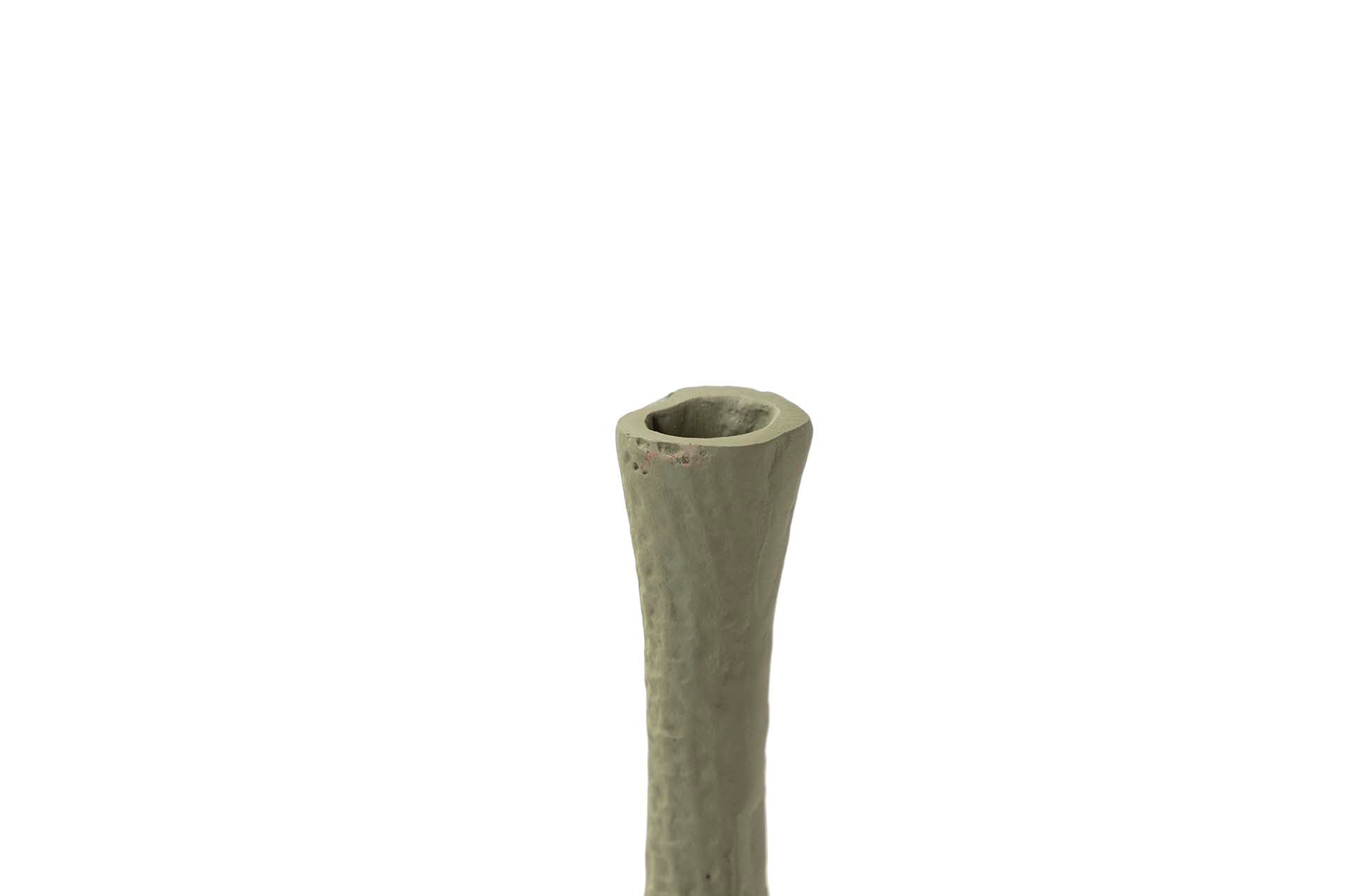 GREEN ALUMINUM VASE 10x3x24 CM