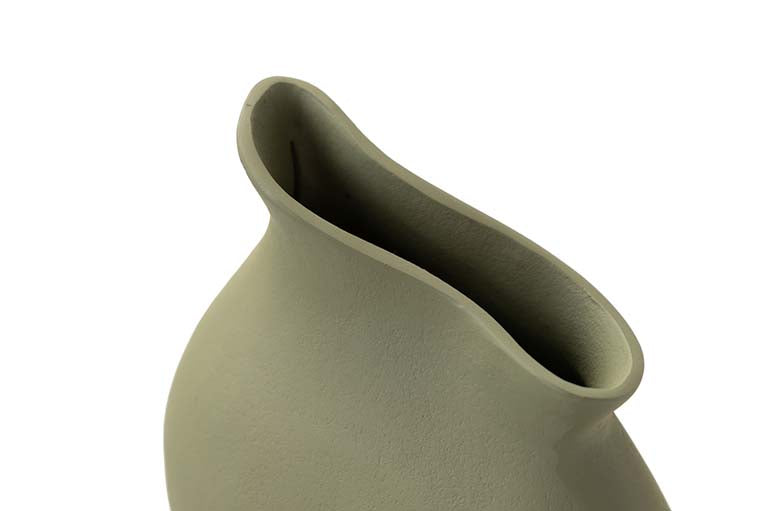JARRON ALUMINIO VERDE 21x11x24 CM
