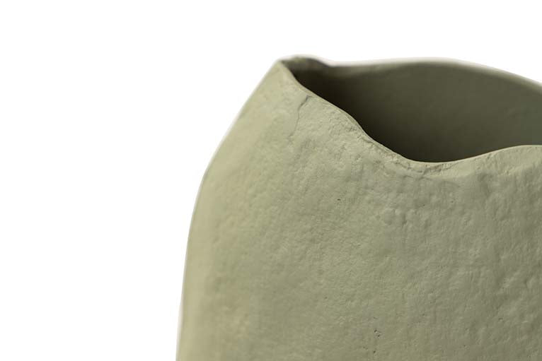 JARRON ALUMINIO VERDE 21x11x33 CM