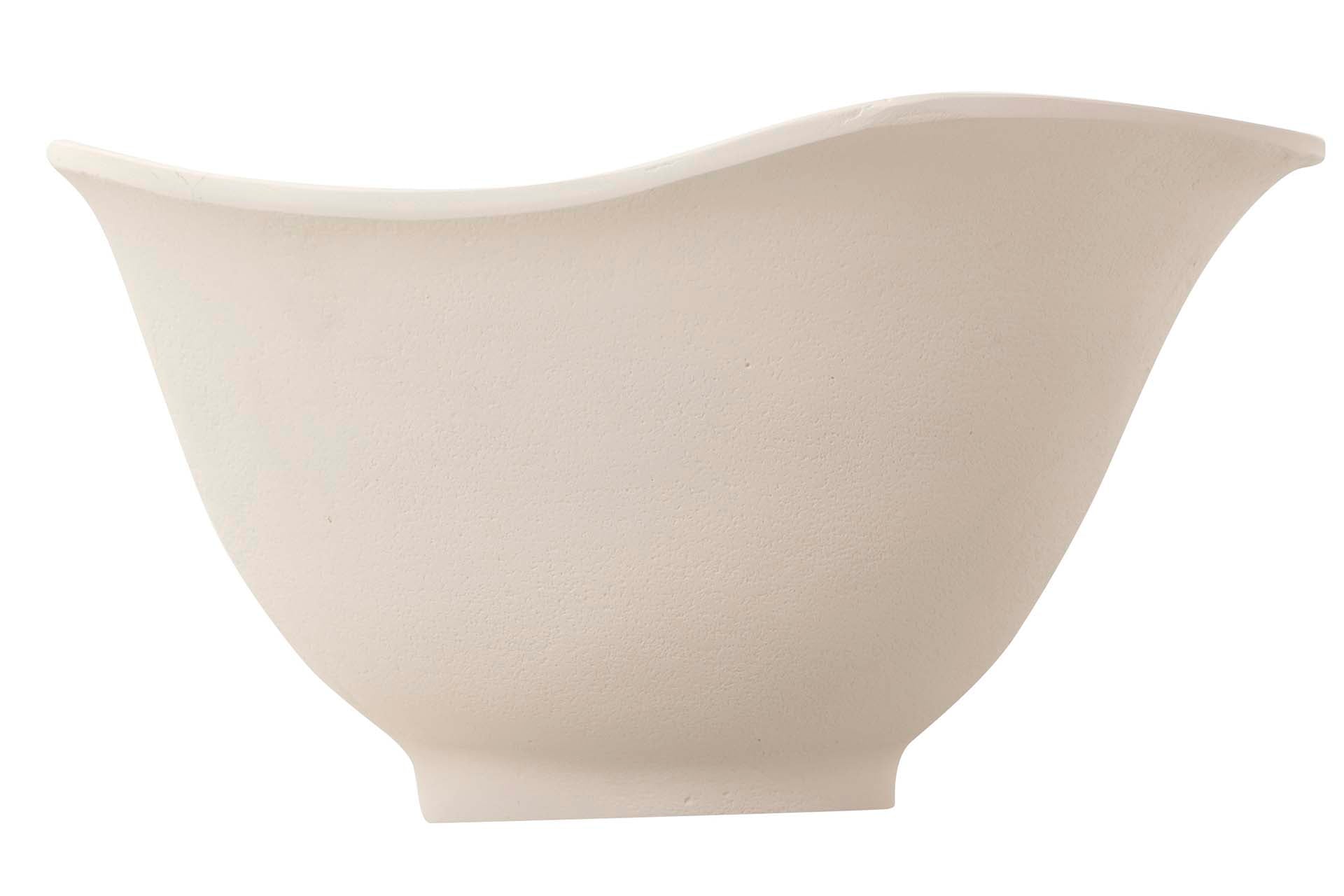CENTRO DE MESA DE ALUMÍNIO BRANCO 23x19x12 CM