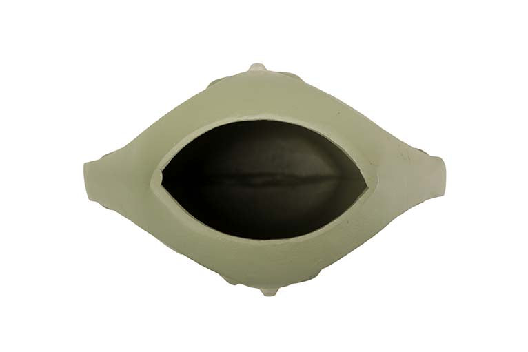JARRON CARA ALUMINIO VERDE 21x14x27 CM