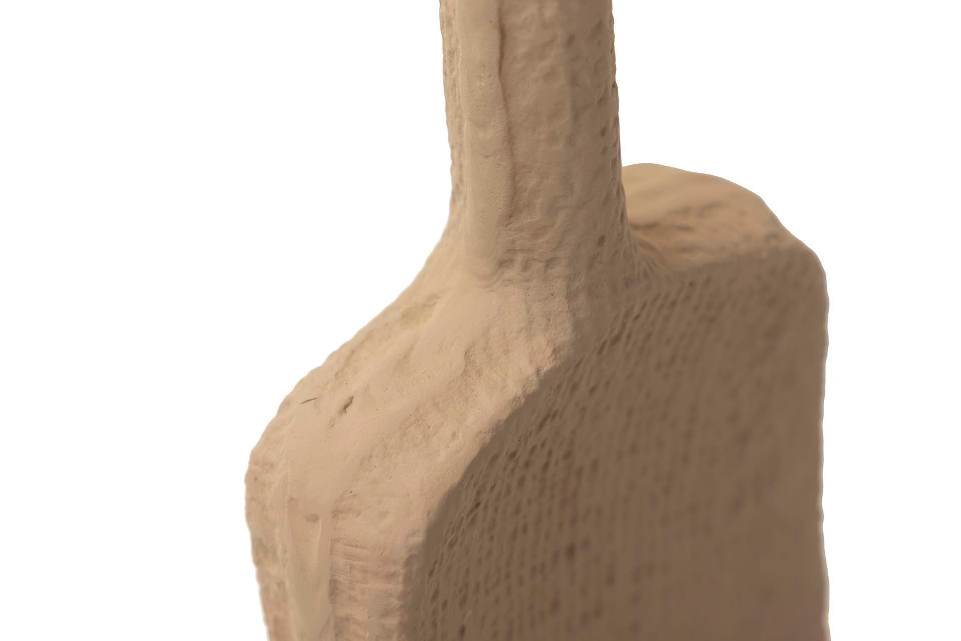 BEIGE ALUMINUM VASE 13x5x32 CM