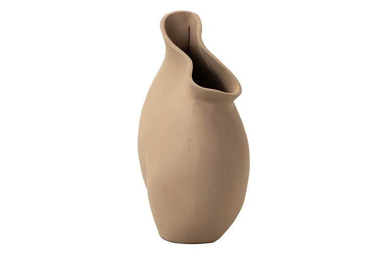 JARRON ALUMINIO BEIGE 26x14x28 CM