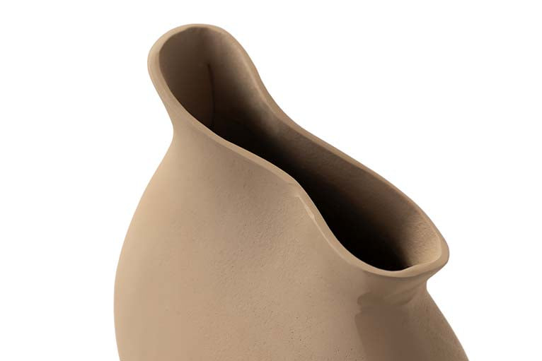 JARRON ALUMINIO BEIGE 26x14x28 CM