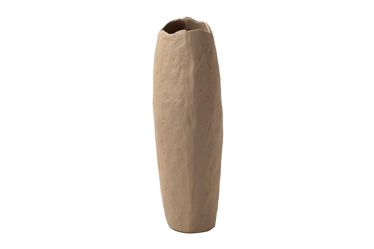 JARRON ALUMINIO BEIGE 21x11x33 CM
