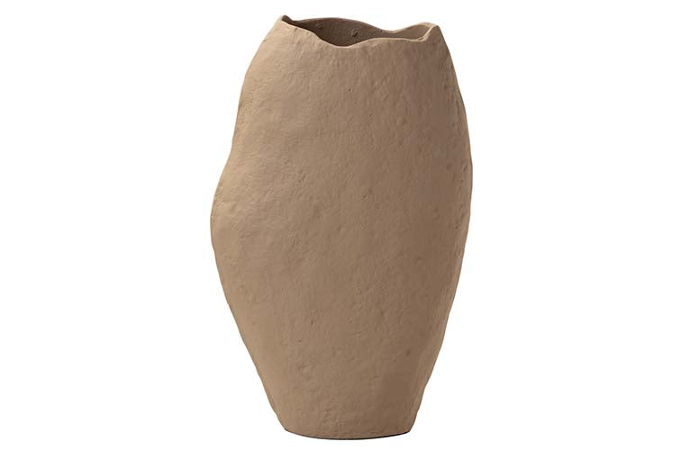 JARRON ALUMINIO BEIGE 21x11x33 CM