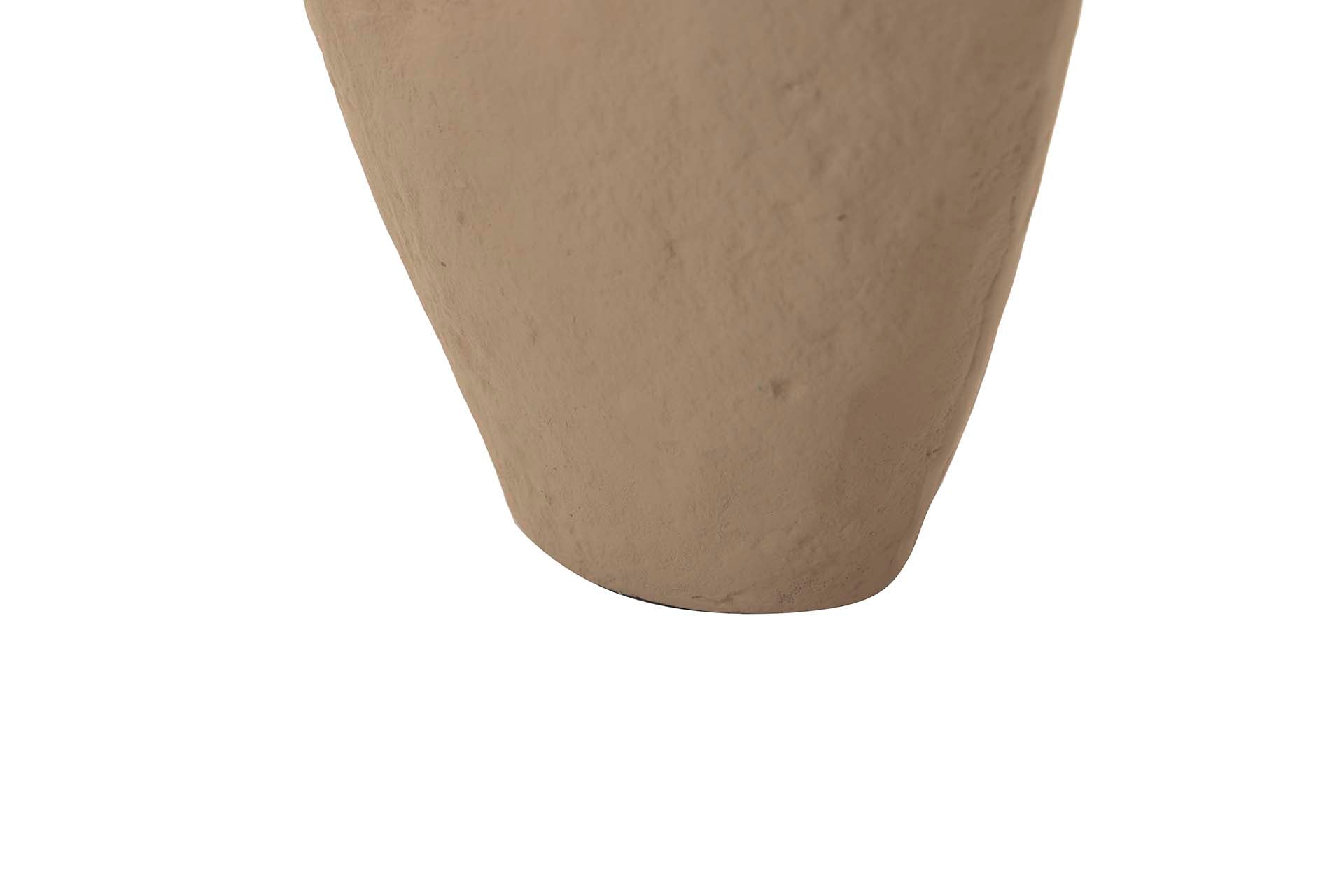 BEIGE ALUMINUM VASE 21x11x33 CM