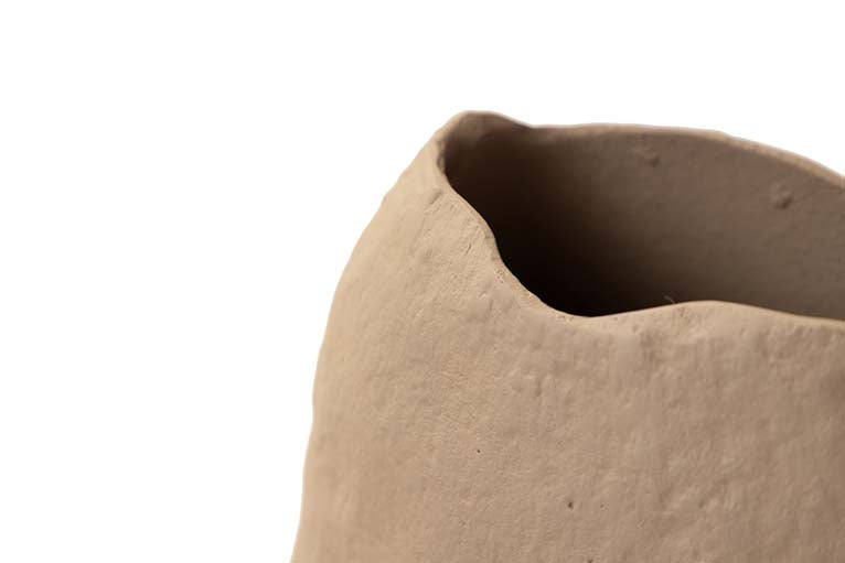 JARRON ALUMINIO BEIGE 21x11x33 CM