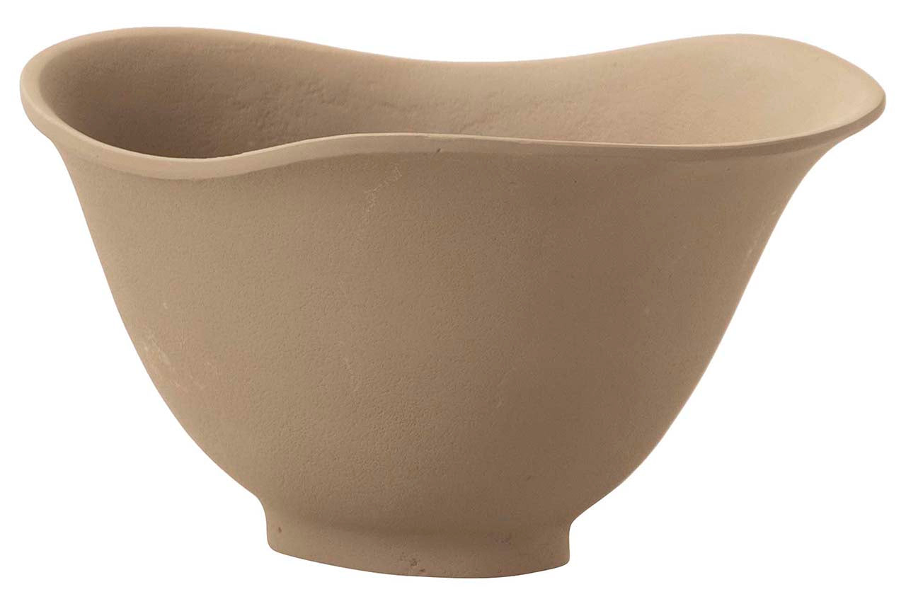 CENTRO DE MESA ALUMINIO BEIGE 23x19x12 CM