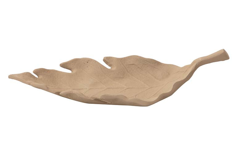 CENTRO DE MESA ALUMINIO BEIGE 25x11x3 CM