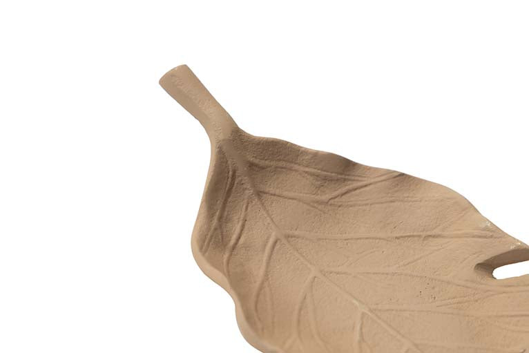 CENTRO DE MESA ALUMINIO BEIGE 25x11x3 CM