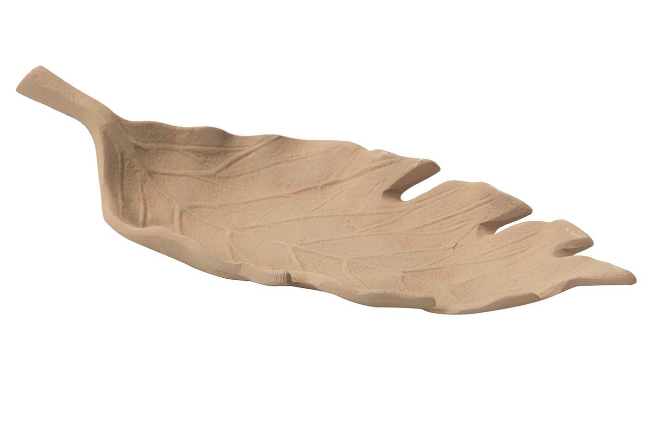 CENTRO DE MESA ALUMINIO BEIGE 25x11x3 CM