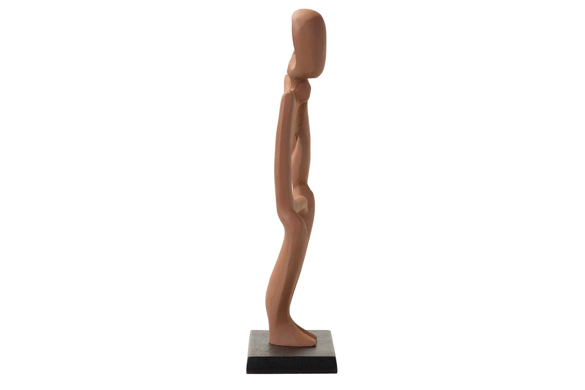 FIGURA DE ALUMÍNIO LARANJA 17x10x37 CM