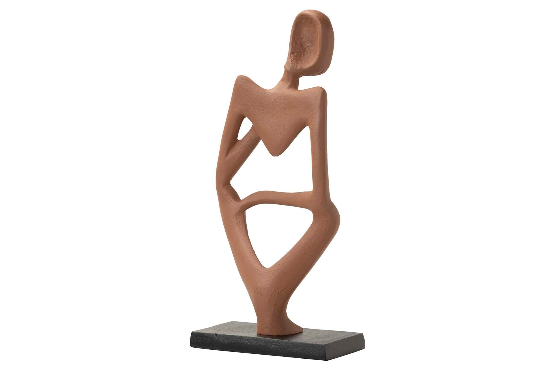 FIGURA DE ALUMÍNIO LARANJA 17x10x37 CM