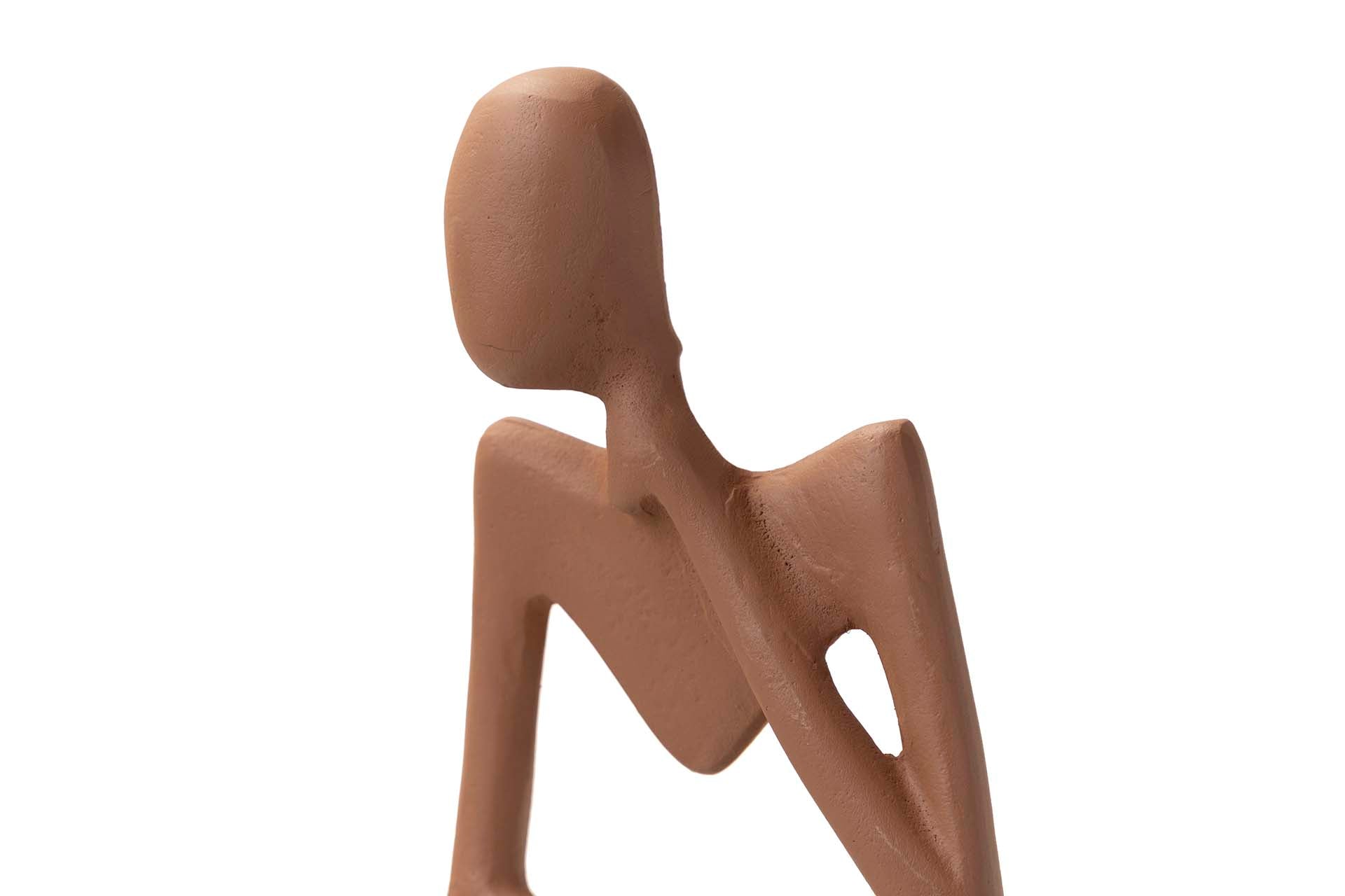 FIGURA DE ALUMÍNIO LARANJA 17x10x37 CM