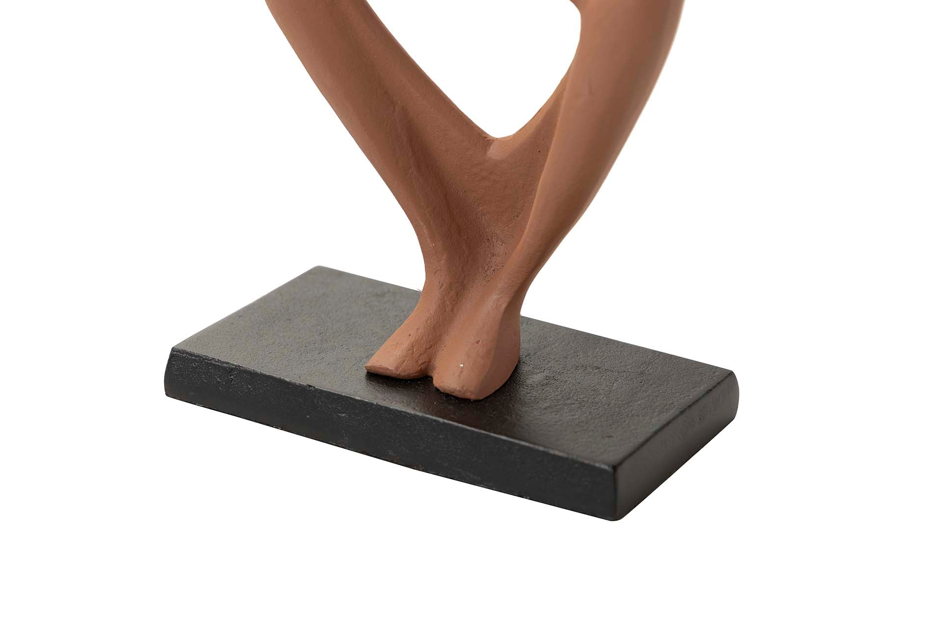 FIGURA DE ALUMÍNIO LARANJA 17x10x37 CM