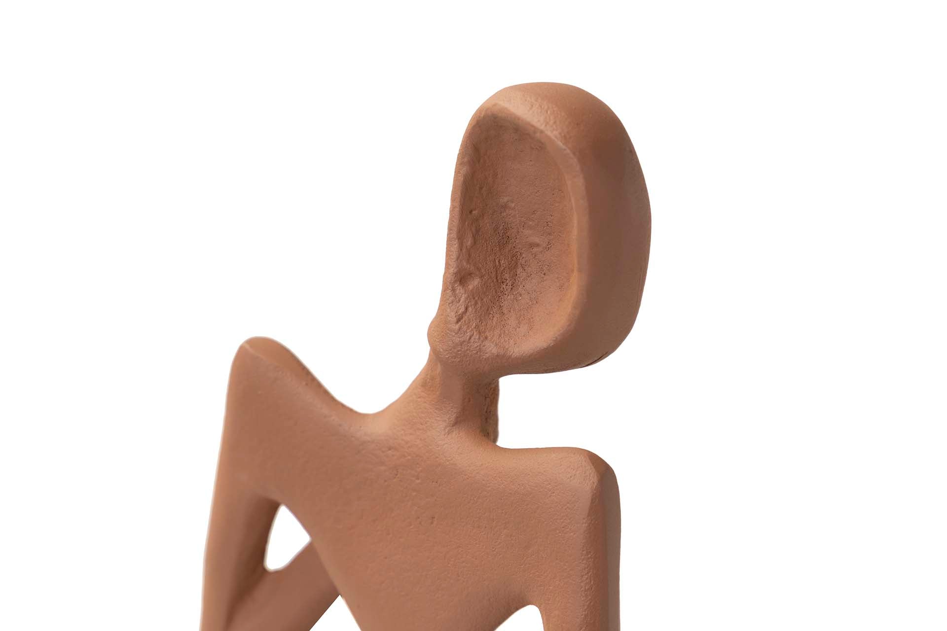 FIGURA DE ALUMÍNIO LARANJA 17x10x37 CM