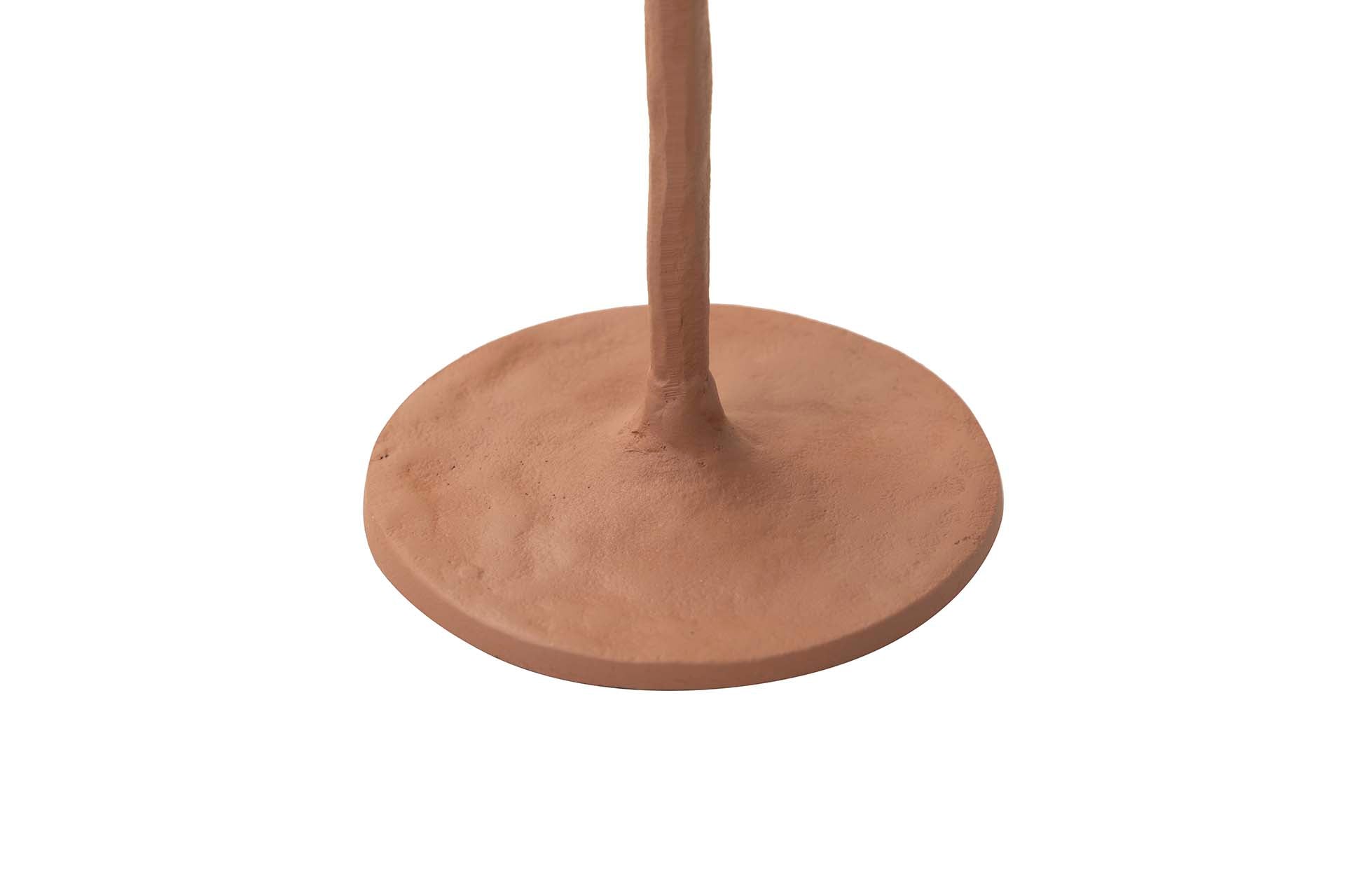 CASTIÇAL DE ALUMÍNIO LARANJA 14x14x30 CM
