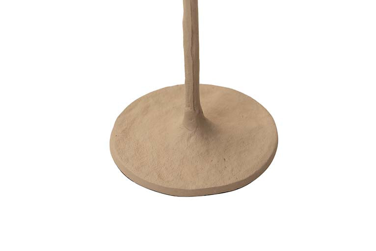 CANDELABRO ALUMINIO BEIGE 14x14x41 CM