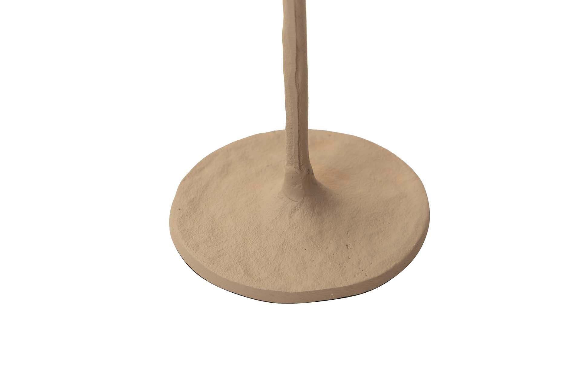 CASTIÇAL DE ALUMÍNIO BEGE 14x14x41 CM