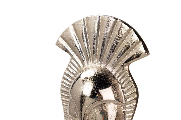 FIGURA CARA ALUMINIO PLATEADO / DORADO 14x10x50 CM