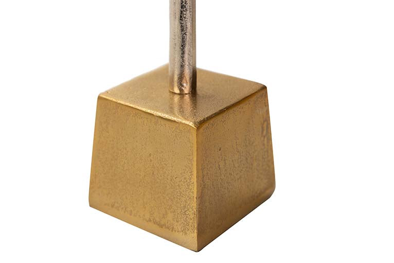 FIGURA CARA ALUMINIO PLATEADO / DORADO 14x10x50 CM