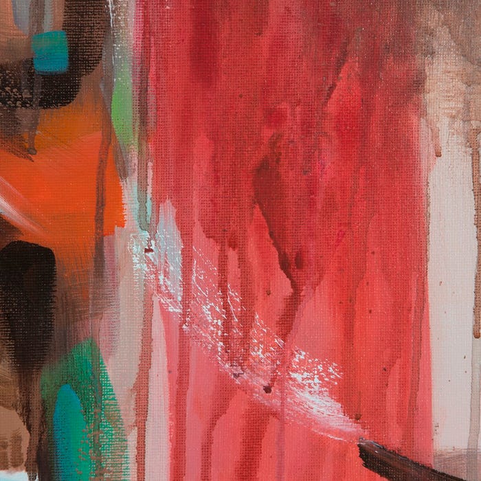 Cuadro Rostro Marrón Lienzo Decoración 100 X 3,50 X 100 Cm
