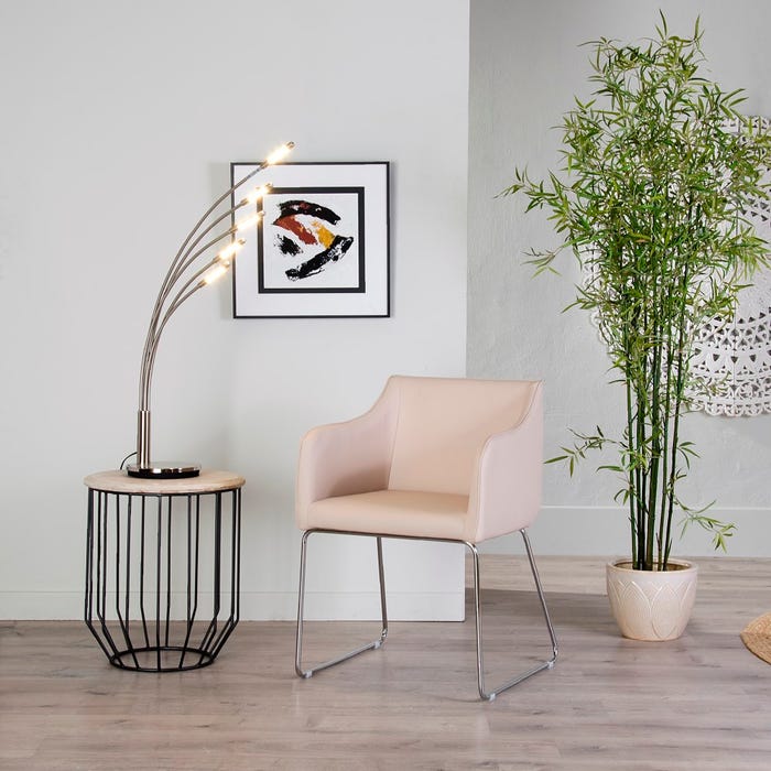 Luminária de mesa LED de metal níquel 78 x 21,50 x 98 cm