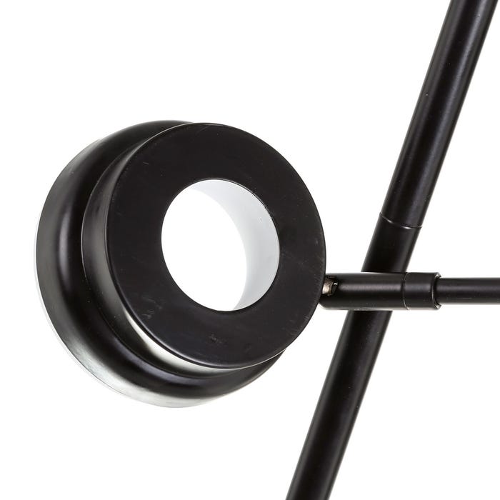 Luminária de chão LED moderna em aço preto 70 x 70 x 154 cm