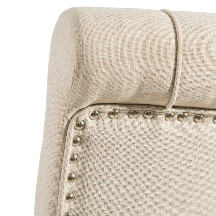 Silla Capitone Crema Tejido-Madera 48 X 45 X 105 Cm