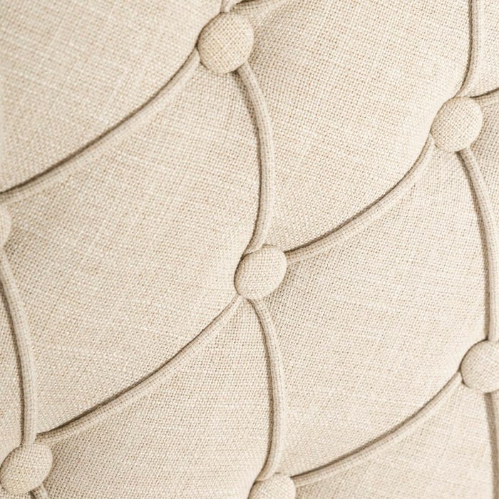 Silla Capitone Crema Tejido-Madera 48 X 45 X 105 Cm