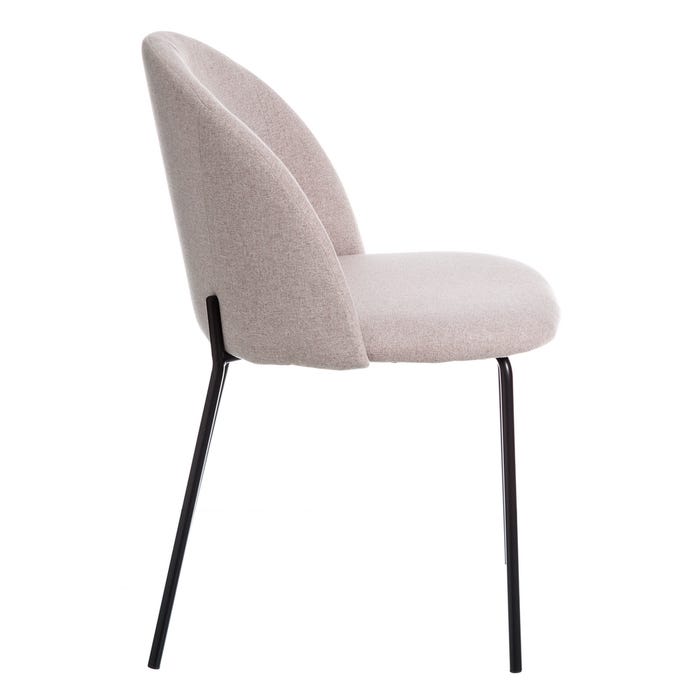 Beige Fabric-Metal Modern Living Room Chair 50 X 54 X 78.50 Cm