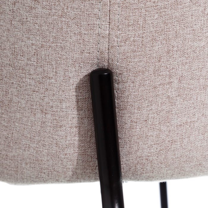 Silla Beige Tejido-Metal Moderno Salón 50 X 54 X 78,50 Cm