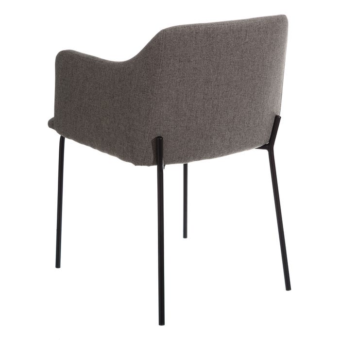 Silla Gris Tejido-Metal Moderno Salón 52,50 X 53 X 77 Cm