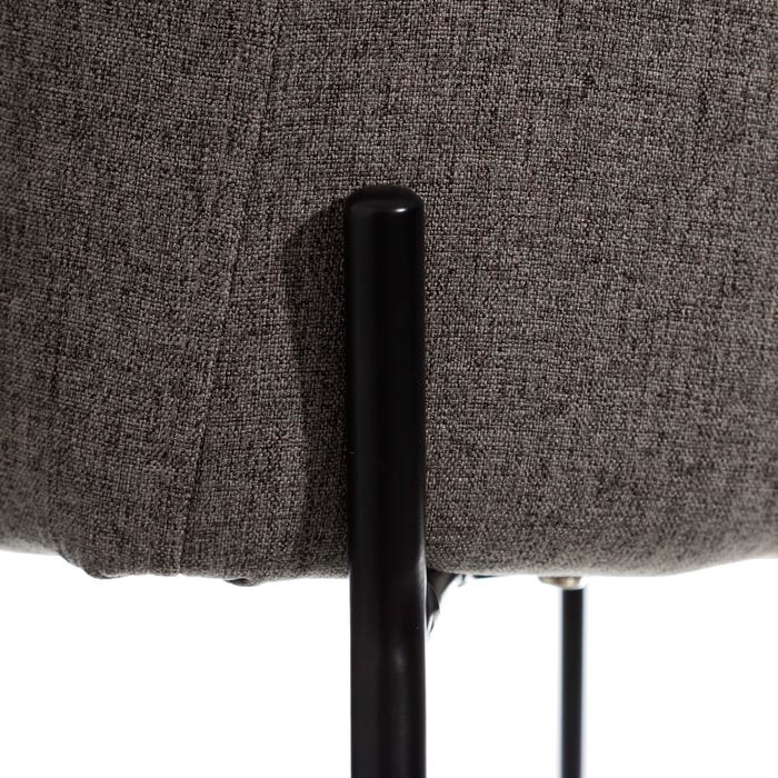 Modern Gray Fabric-Metal Chair Living Room 52.50 X 53 X 77 Cm