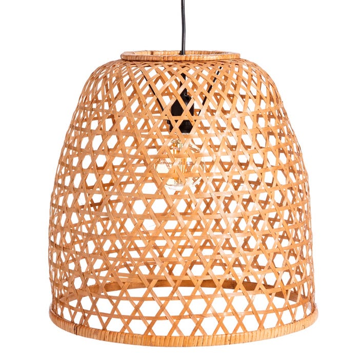 S/2 Lámpara Techo Natural Bambú 42 X 42 X 42 Cm