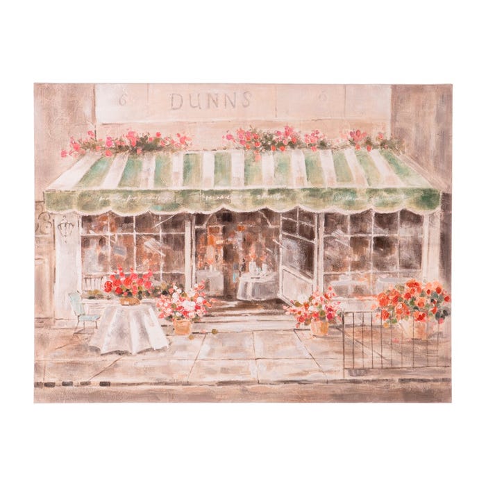 Pintura "Restaurant" Multicolor Lienzo 120 X 3 X 90 Cm