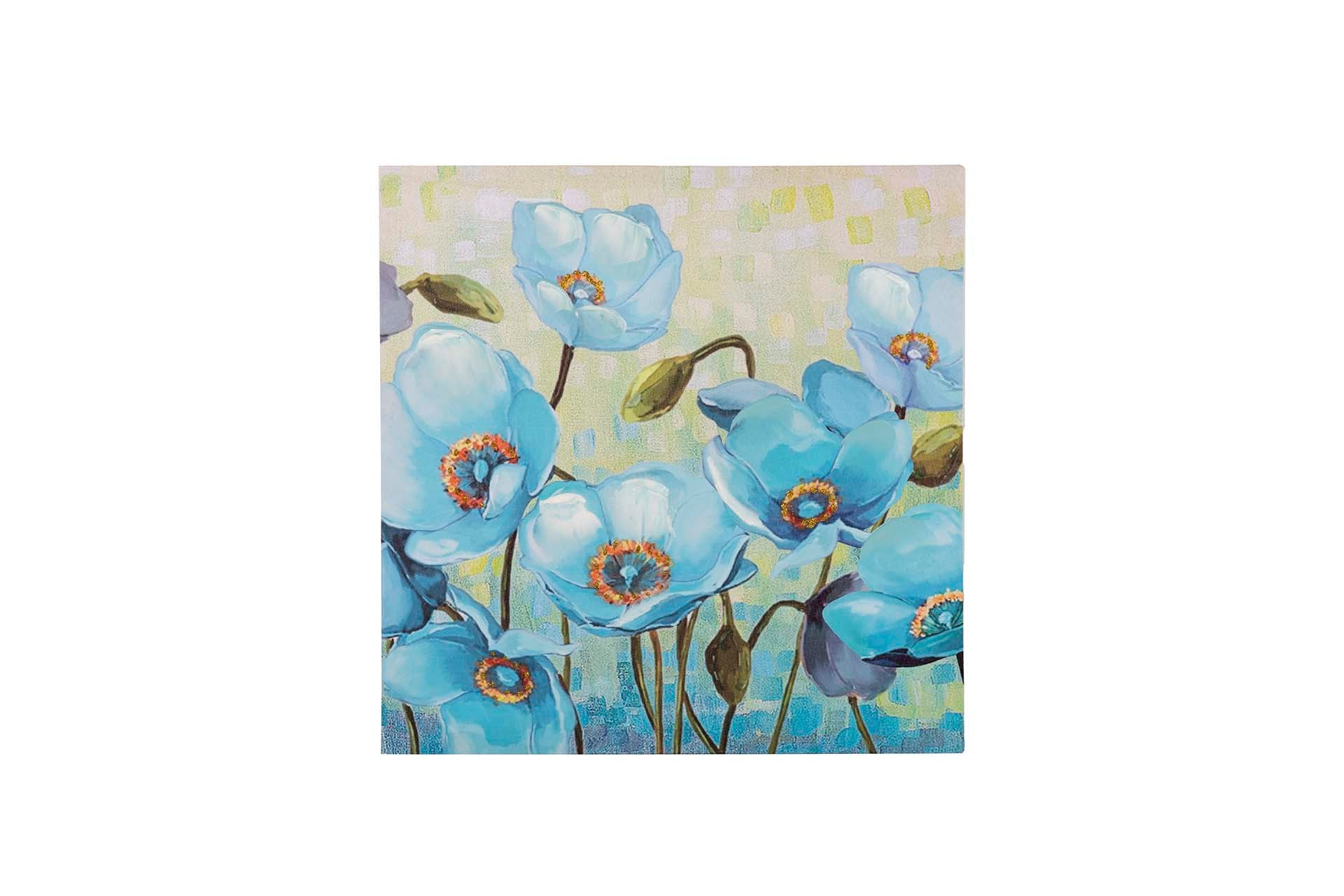 CONJUNTO DE 2 FLORES EM TELA 40% PINTADA À MÃO 40x2x40 CM
