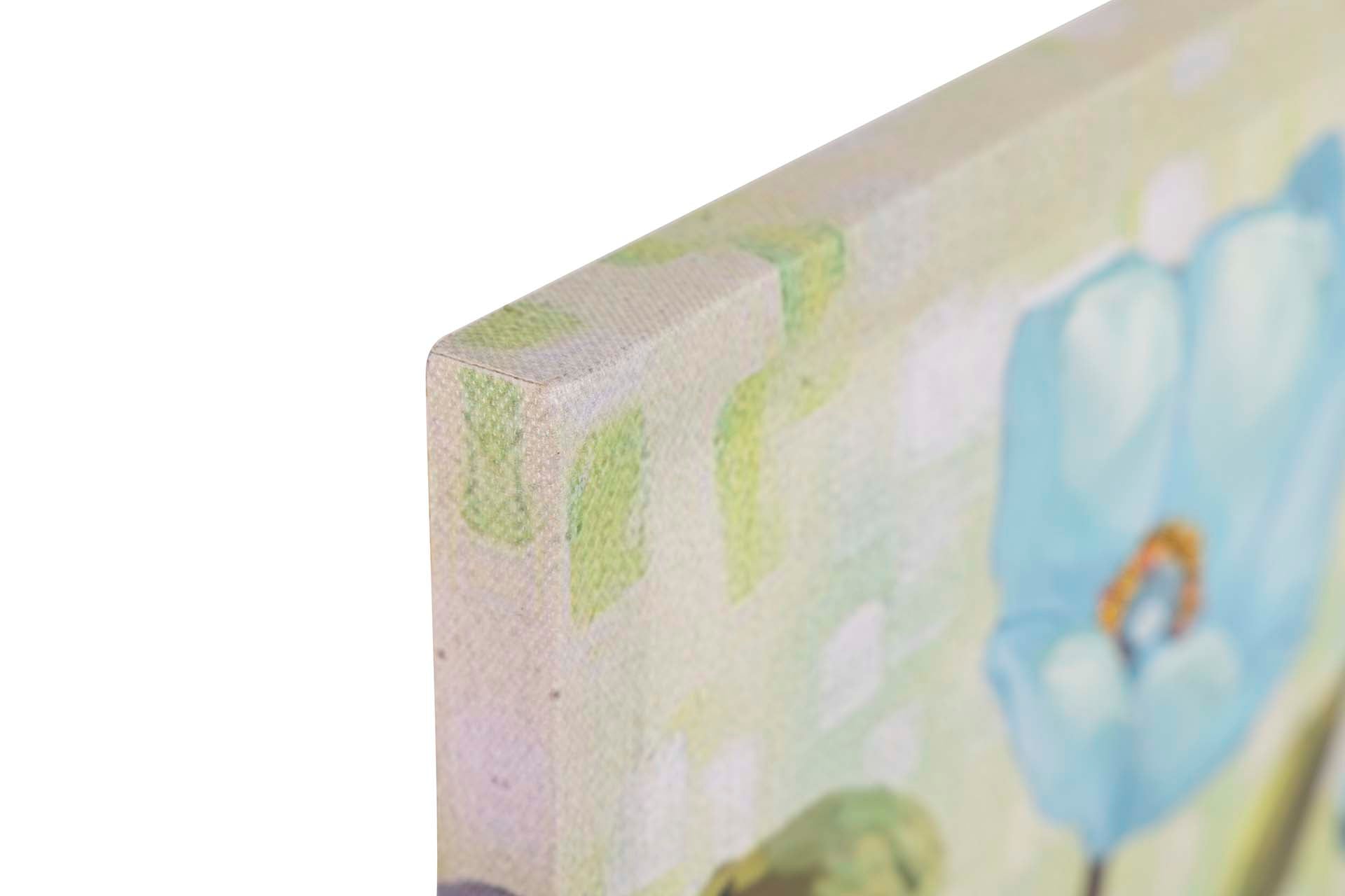 SET OF 2 CANVAS FLOWERS 40% HAND PAINTED 40x2x40 CM