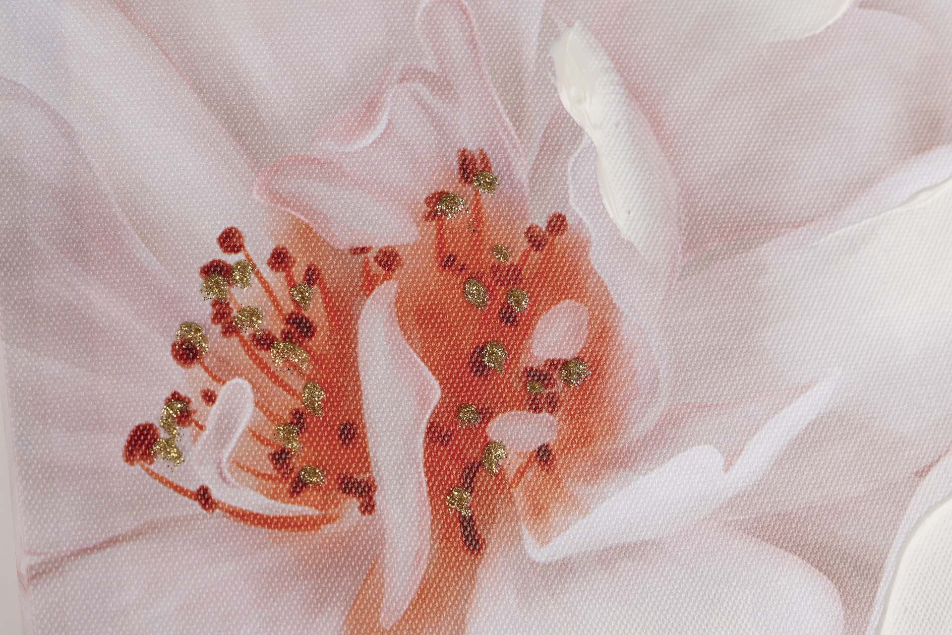 SET OF 2 CANVASES OF FLOWERS 40% HAND PAINTED 40x2x40 CM