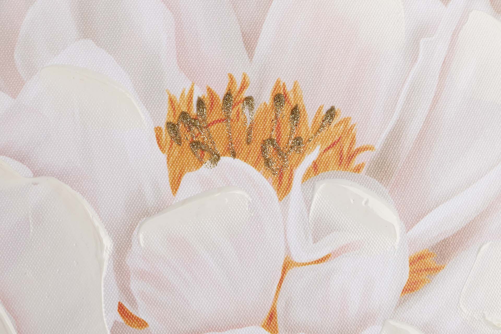 SET OF 2 CANVASES OF FLOWERS 40% HAND PAINTED 40x2x40 CM