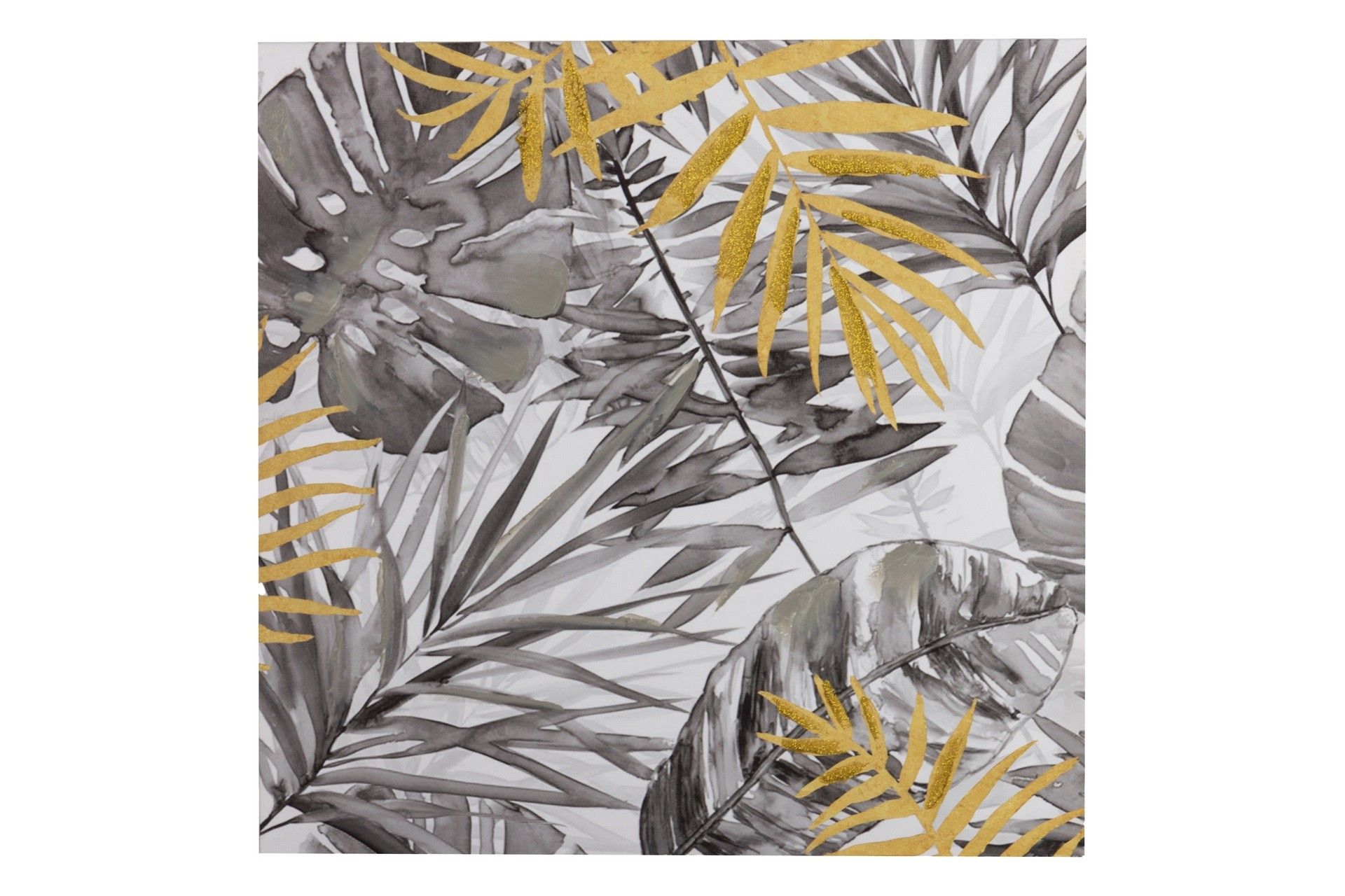 SET OF 2 LEAF CANVASES 40% HAND PAINTED 60x3x60 CM