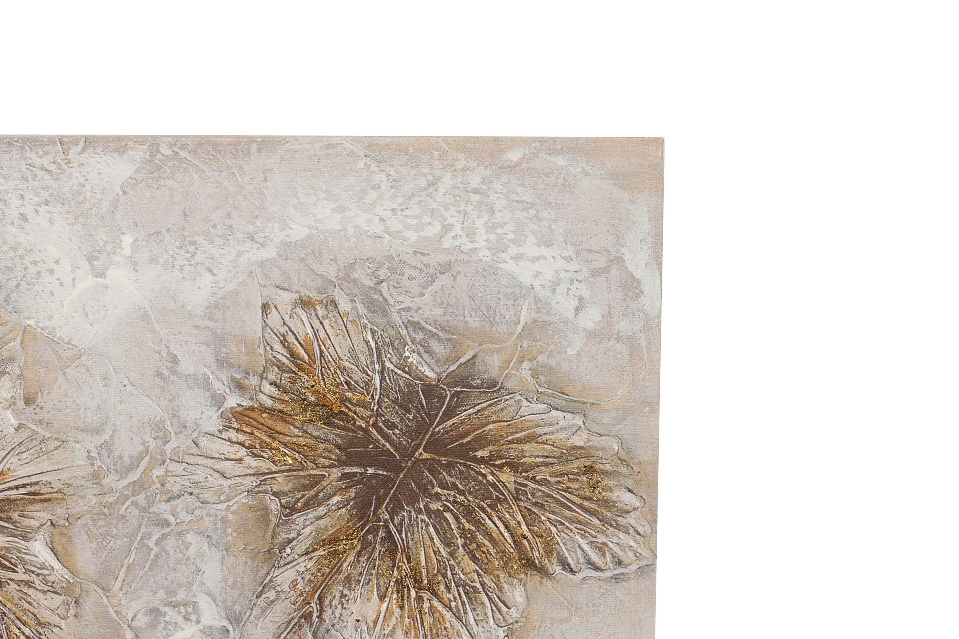 SET OF 2 CANVASES OF FLOWERS 40% HAND PAINTED 40x3x120 CM